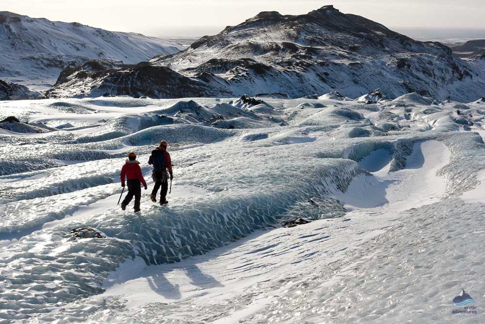 Hiking on glaciers